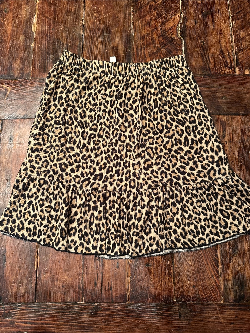 MTS Leopard Print Mini Skirt. Size Small
